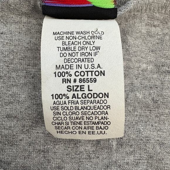 Vintage Mickey Unlimited Crop Weight Lifting T Shirt Made in USA Women's Size L - Picture 5 of 5